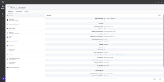 Screenshot of: Once in the iPads configuration settings, hit
