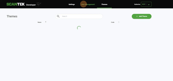 Screenshot of: Navigate to https://portal.scantek.cloud/themes
Click