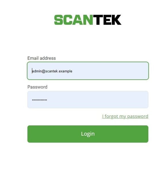 Screenshot of: Enter your login details and click