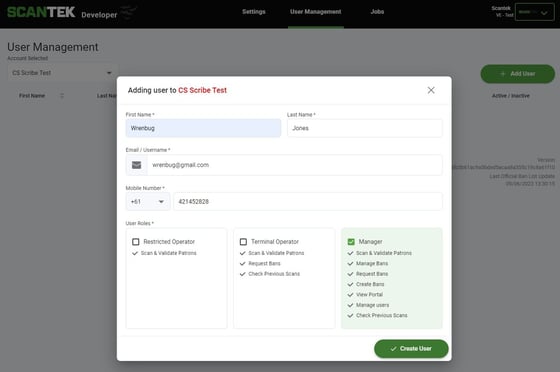 Screenshot of: Click