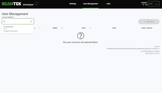 Screenshot of: Find the Venue that you have been working on.